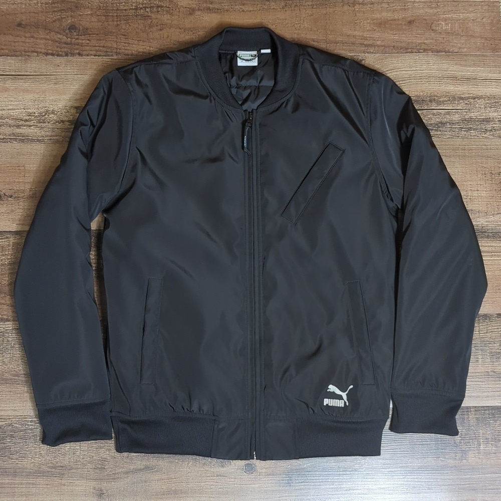 PUMA Evo Lab Core Bomber Racing Jacket Size Small in Black